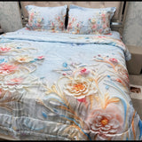 LUXURY KING TO SUPER KING DIGITAL PRINT COMFORTER / AC SET – 4 PIECE BEDDING SET