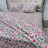 JAIPURI PRINTS PURE COTTON VINTAGE FLORAL COMFORTER SET – KING TO SUPER KING