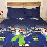 KIDS GLACÉ COTTON CARTOON PRINT BEDSHEET