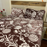 WINTER QUEEN SIZE 3 PCS FLAT BEDSHEET IN VELVET