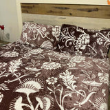 WINTER QUEEN SIZE 3 PCS FLAT BEDSHEET IN VELVET