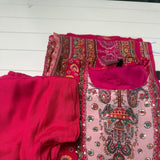 PUNJABI PARTY WEAR 3 PCS SUIT WITH  PANT IN CRAPE