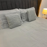 SUMMER DESIGNER 5 PCS SUPER KING SIZE BEDSHEET WITH SOFT EMBROIDERY