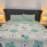 SUMMER KING SIZE REVERSIBLE 4 PCS QUILT COVER SET