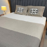 SUMMER PURE COTTON 3 PCS QUEEN SIZE FITTED BEDSHEET