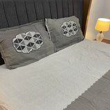 SUMMER PURE COTTON 3 PCS QUEEN SIZE FITTED BEDSHEET