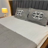 SUMMER PURE COTTON 3 PCS QUEEN SIZE FITTED BEDSHEET