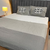 SUMMER PURE COTTON 3 PCS QUEEN SIZE FITTED BEDSHEET