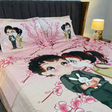 SUMMER SUPER KING/KING SIZE FLAT DIGITAL PRINT BEDSHEET