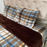 WINTER 4 PCS CHECK DESIGN KING SIZE QUILT COVER SET