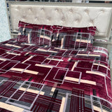 WINTER QUEEN SIZE FITTED BEDHSEET IN VELVET