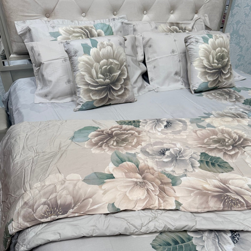 LUXURY JAIPURI 8-PIECE BAMBOO COTTON COMFORTER SET – SUPER KING SIZE