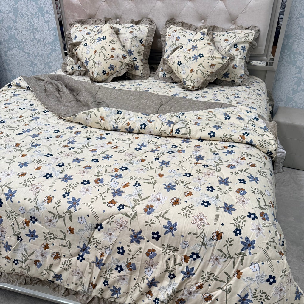 GLACÉ COTTON LUXURY DESIGNER COMFORTER SET – 6 PIECES SUPER KING SIZE