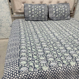 SUMMER JAIPURI STYLE QUILTED REVERSIBLE PURE COTTON BEDCOVER SET ( not for super king)