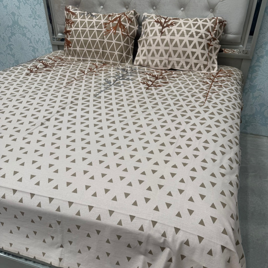 SUMMER PURE COTTON QUEEN SIZE FLAT BEDSHEET
