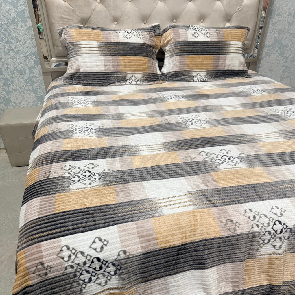 LUXURY KING TO SUPER KING 3 PCS FLAT BEDSHEET SET – SOFT & DURABLE FABRIC