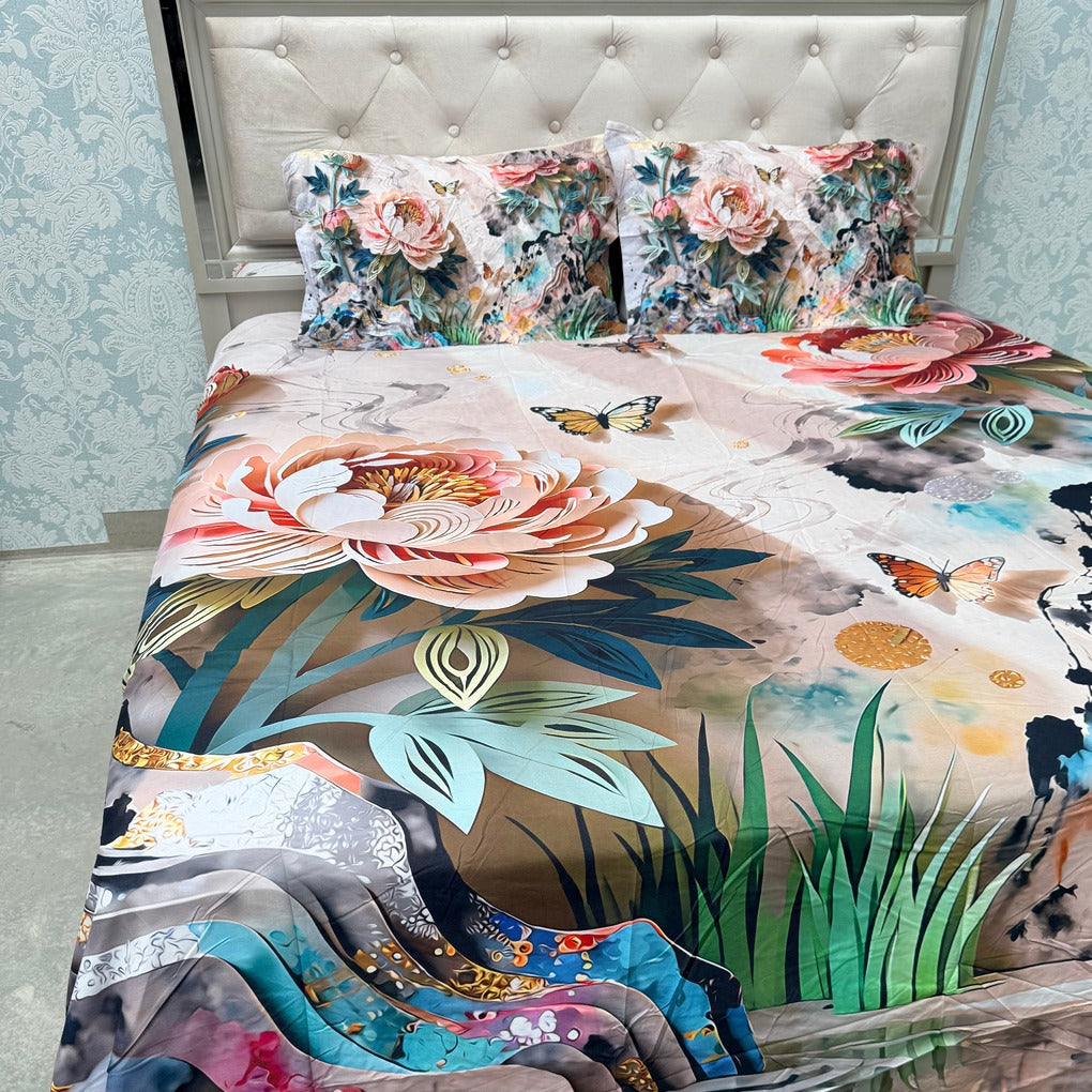 PREMIUM SOFT COTTON SUPER KING SIZE HEAVY BEDSHEET SET – 11D COLLECTION