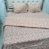 JAIPURI PRINTS PURE COTTON VINTAGE FLORAL COMFORTER SET – KING TO SUPER KING