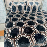 LUXURY QUEEN SIZE THICK FITTED BEDSHEET BEDDING SET 3 PCS