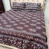 JAIPUR STYLE PRINT PURE COTTON SUPER KING SIZE BEDSHEET SET