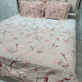 SUMMER QUEEN SIZE PURE COTTON FLAT BEDSHEET SET
