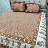 SUMMER JAIPURI STYLE QUILTED REVERSIBLE PURE COTTON KING AND QUEEN SIZE BEDCOVER ( not for super king )