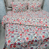 JAIPURI PRINTS PURE COTTON VINTAGE FLORAL COMFORTER SET – KING TO SUPER KING