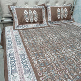 SUMMER DESINER PREMIUM SUPER KING SIZE BEDSHEET SET IN PURE COTTON