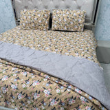 FULL REVERSIBLE SUMMER COMFORTER SET WITH BEDCOVER & 2 PILLOWCASES