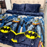 KIDS CHARACTER 4 PCS QUILT SET – DOUBLE/QUEEN BEDSHEET & SUPER WARM SINGLE QUILT, SOFT PREMIUM ANTI-SKID BEDDING