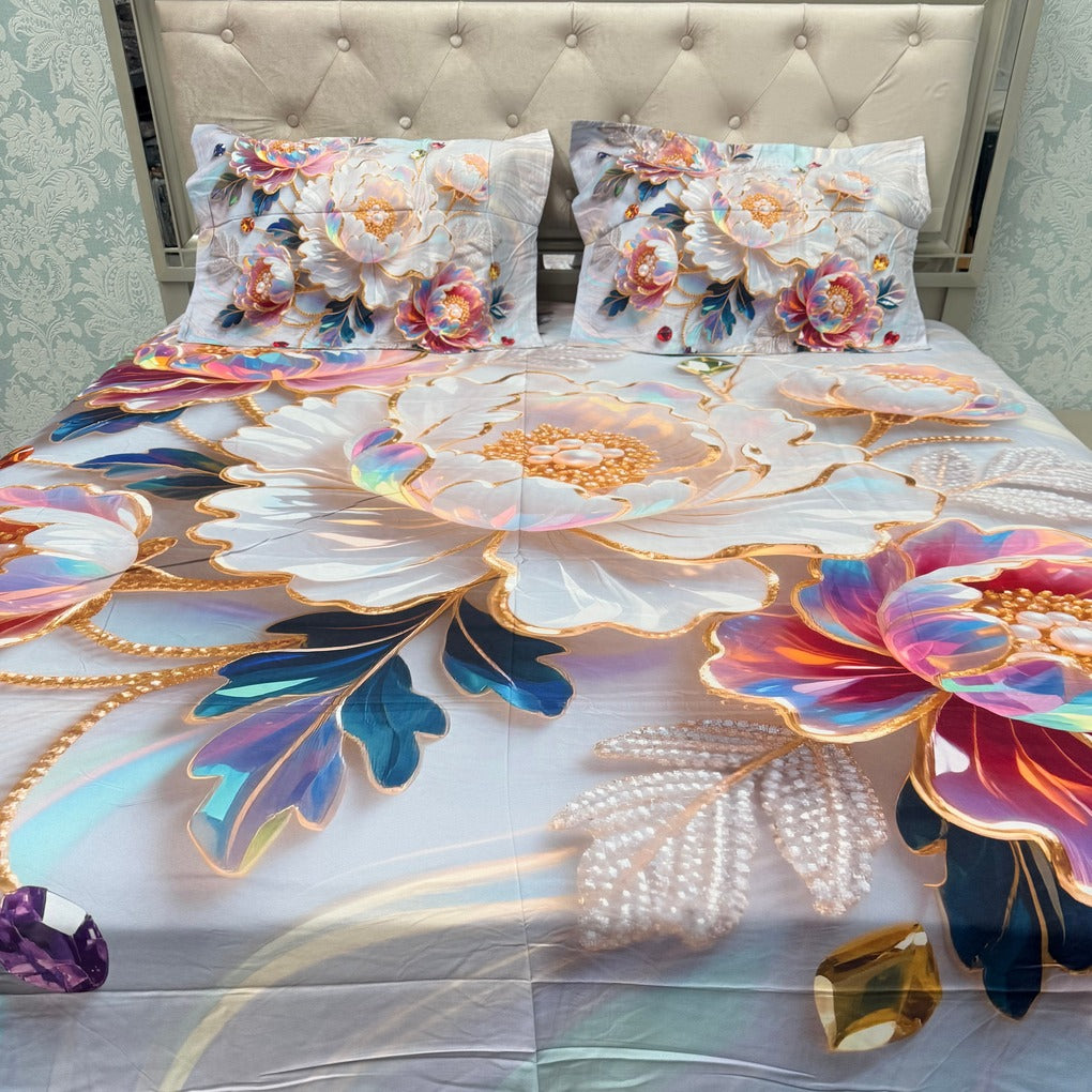 PREMIUM SOFT COTTON SUPER KING SIZE HEAVY BEDSHEET SET – 11D COLLECTION
