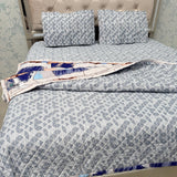 FULL REVERSIBLE SUMMER COMFORTER SET WITH BEDCOVER & 2 PILLOWCASES