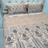 SUMMER DESINER PREMIUM SUPER KING SIZE BEDSHEET SET IN PURE COTTON