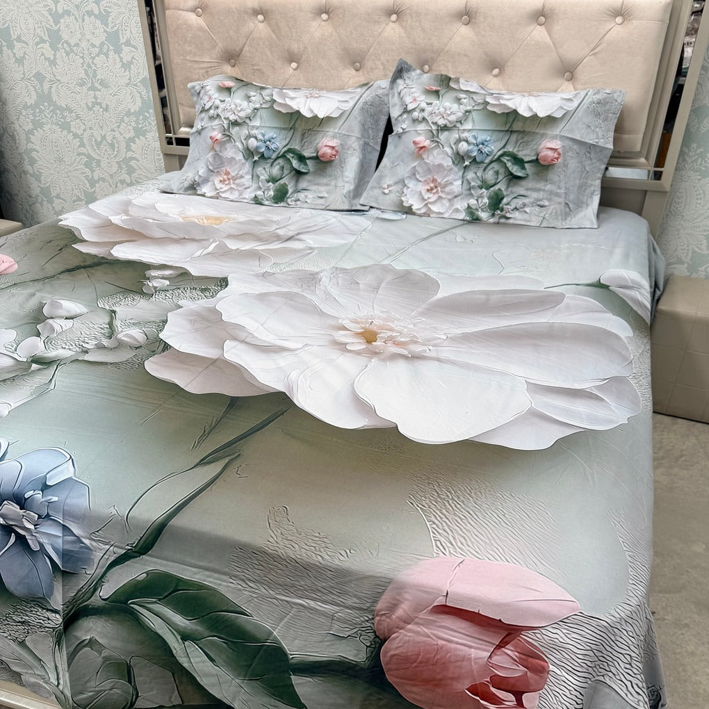 PREMIUM SOFT COTTON SUPER KING SIZE HEAVY BEDSHEET SET – 11D COLLECTION