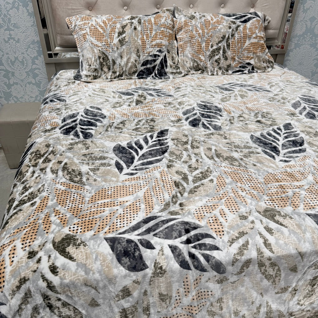 LUXURY WINTER SUPER KING SIZE 3 PCS FLAT BEDSHEET SET
