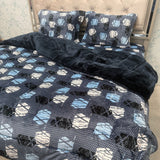 WINTER KING AND QUEEN SIZE QUILT SET IN 4 PCS
