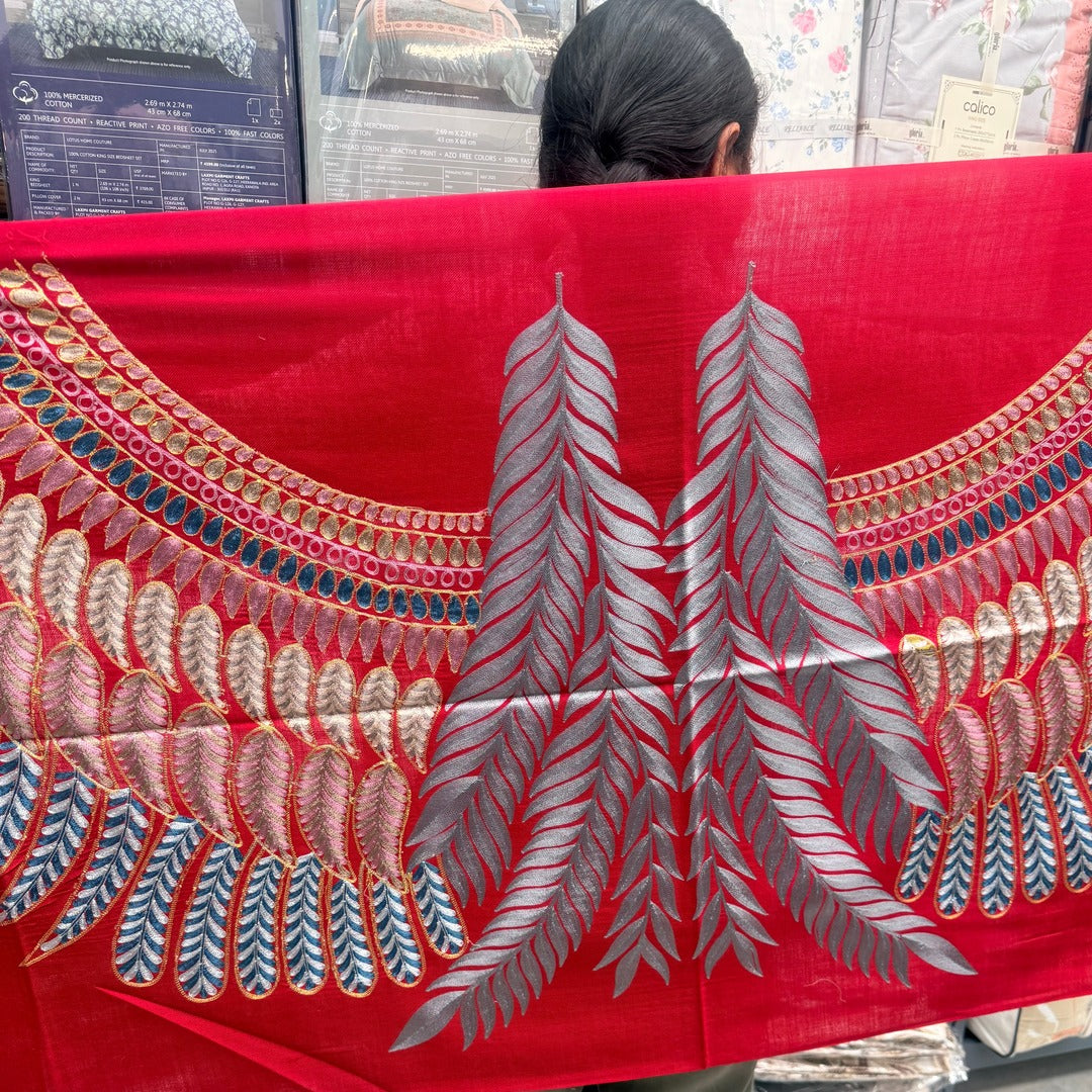FANCY PURE PASHMINA STOLE WITH EMBROIDERY IN VERY LIGHT WEIGHT