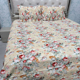 DUTUCH PURE COTTON SUPER KING HEAVY BEDSHEET – ELEGANT FLORAL DESIGN