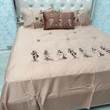 BLACK BEAUTY – SUPER KING 100% PURE COTTON 5-PIECE LUXURY EMBROIDERED BEDSHEET SET