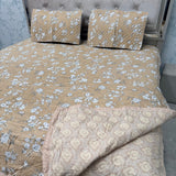 FULL REVERSIBLE SUMMER COMFORTER SET WITH BEDCOVER & 2 PILLOWCASES