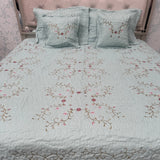 ELEGANT QUILTED DESINER BEDCOVER SET WITH EMBROIDERY FIT ON QUEEN AND KING SIZE