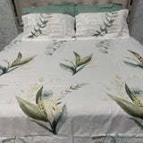 SUMMER SUPER KING SIZE GLACÉ COTTON BEDSHEET WITH 4 PILLOW COVERS