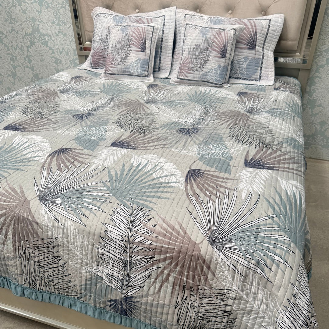 DESINER QUILTED SUPER KING SIZE BEDCOVER IN 5 PCS FOR SUMMER