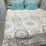 SUMMER QUEEN SIZE PURE COTTON BEDSHEET SET