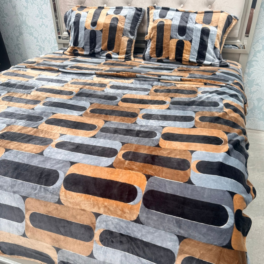 WINTER WARM QUEEN SIZE 4 PCS QUILT COVER SET