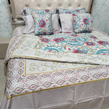 LUXURY JAIPURI 8-PIECE BAMBOO COTTON COMFORTER SET – SUPER KING SIZE