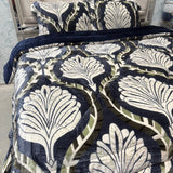 DESINER 4 PCS SUPER KING SIZE QUILT SET IN VELVET ( machine washable )