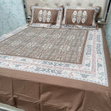 SUMMER DESINER PREMIUM SUPER KING SIZE BEDSHEET SET IN PURE COTTON