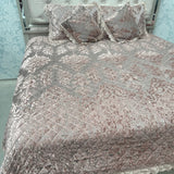 ROYAL DESINER BEDCOVER SET KING SIZE IN 5 PCS VELVET