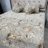 ANTI-SKID PURE CLEAR BEDSHEET SET 5 PCS KING SIZE BEDDING SET